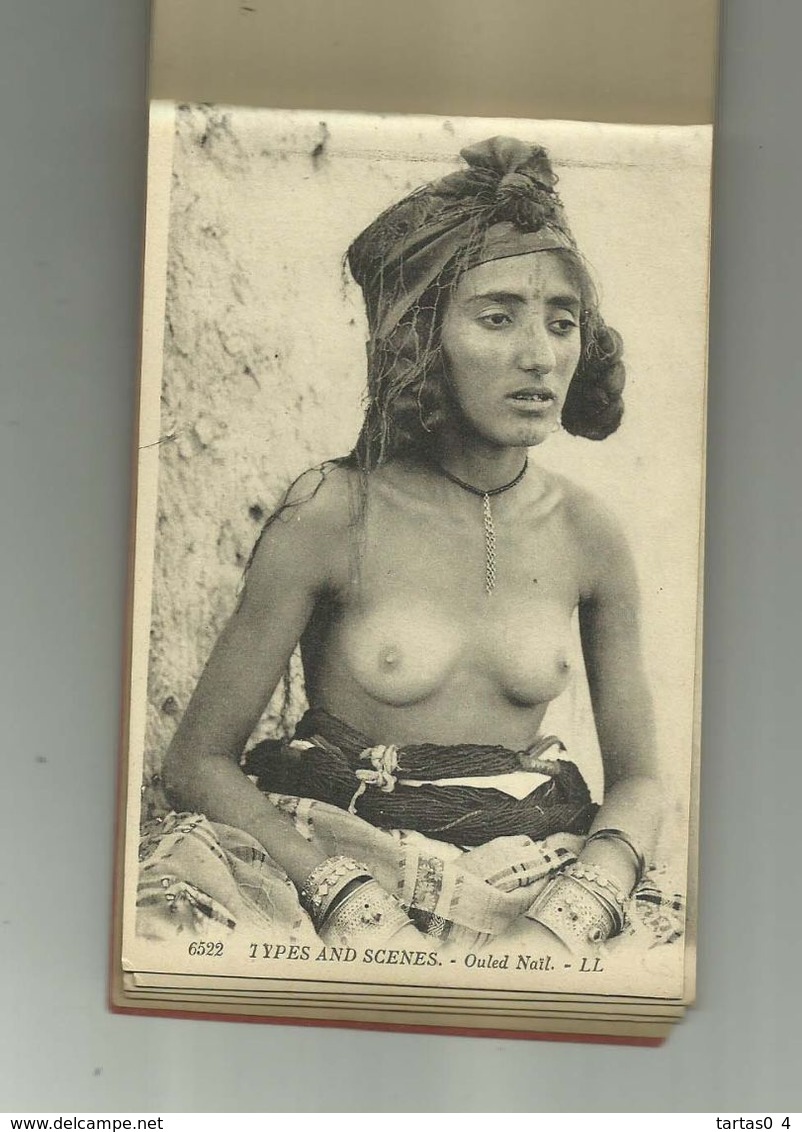 EGYPTE- CARNET 12 CP - egytian types and scenes portrait femmes seins nus bon état