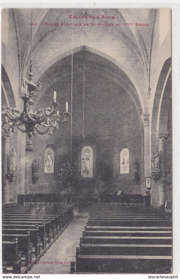 Vallee De L Aude Eglise Abbatiale De St Hilaire Interieur - Saint Hilaire