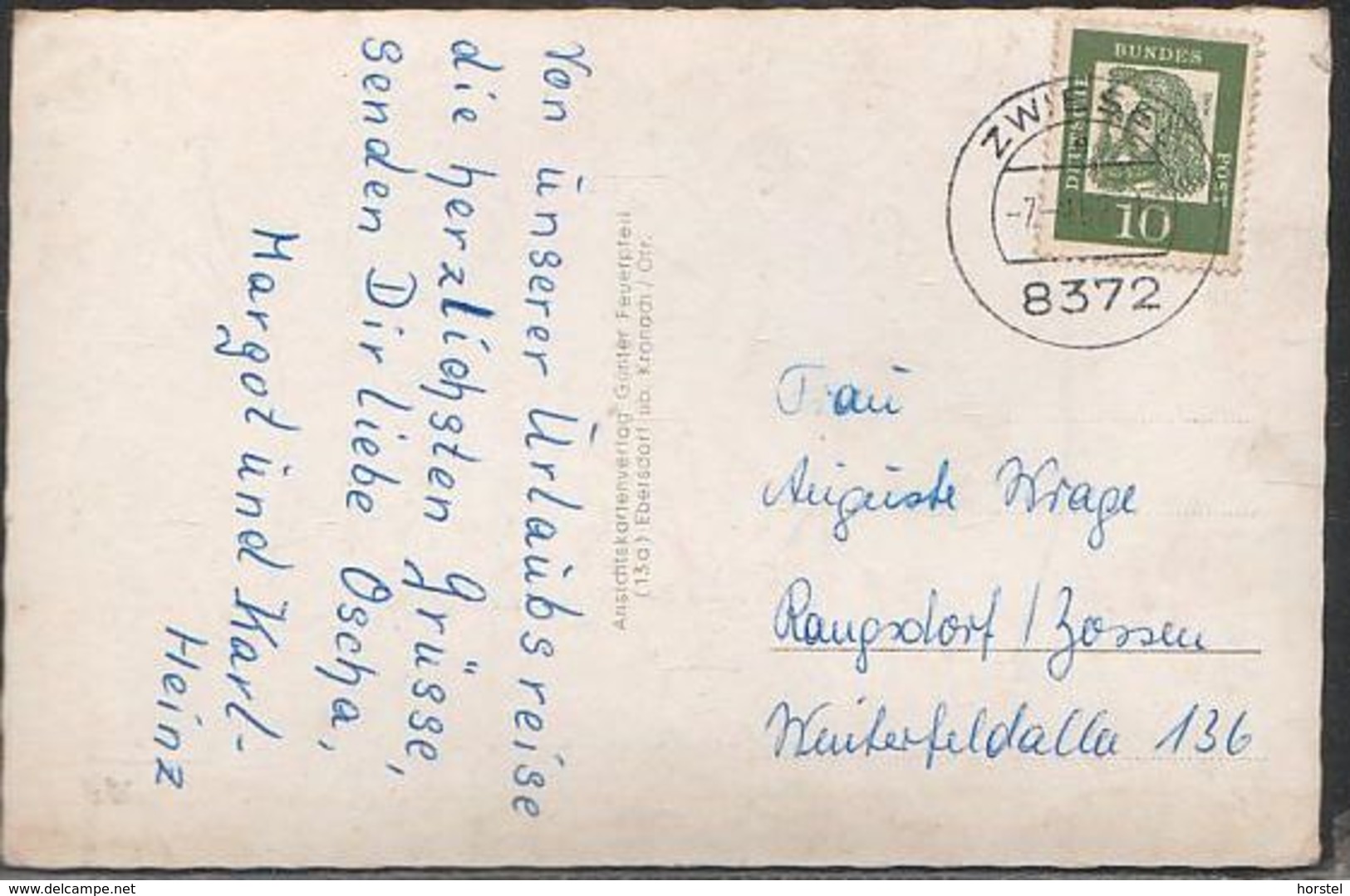 D-94227 Zwiesel - Rabenstein - Bayer. Wald - Hennenkobel (60er Jahre) - Nice Stamp - Zwiesel