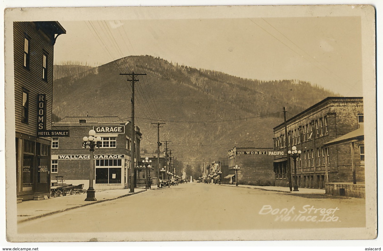 Real Photo Bank Street Wallace Idaho - Autres & Non Classés