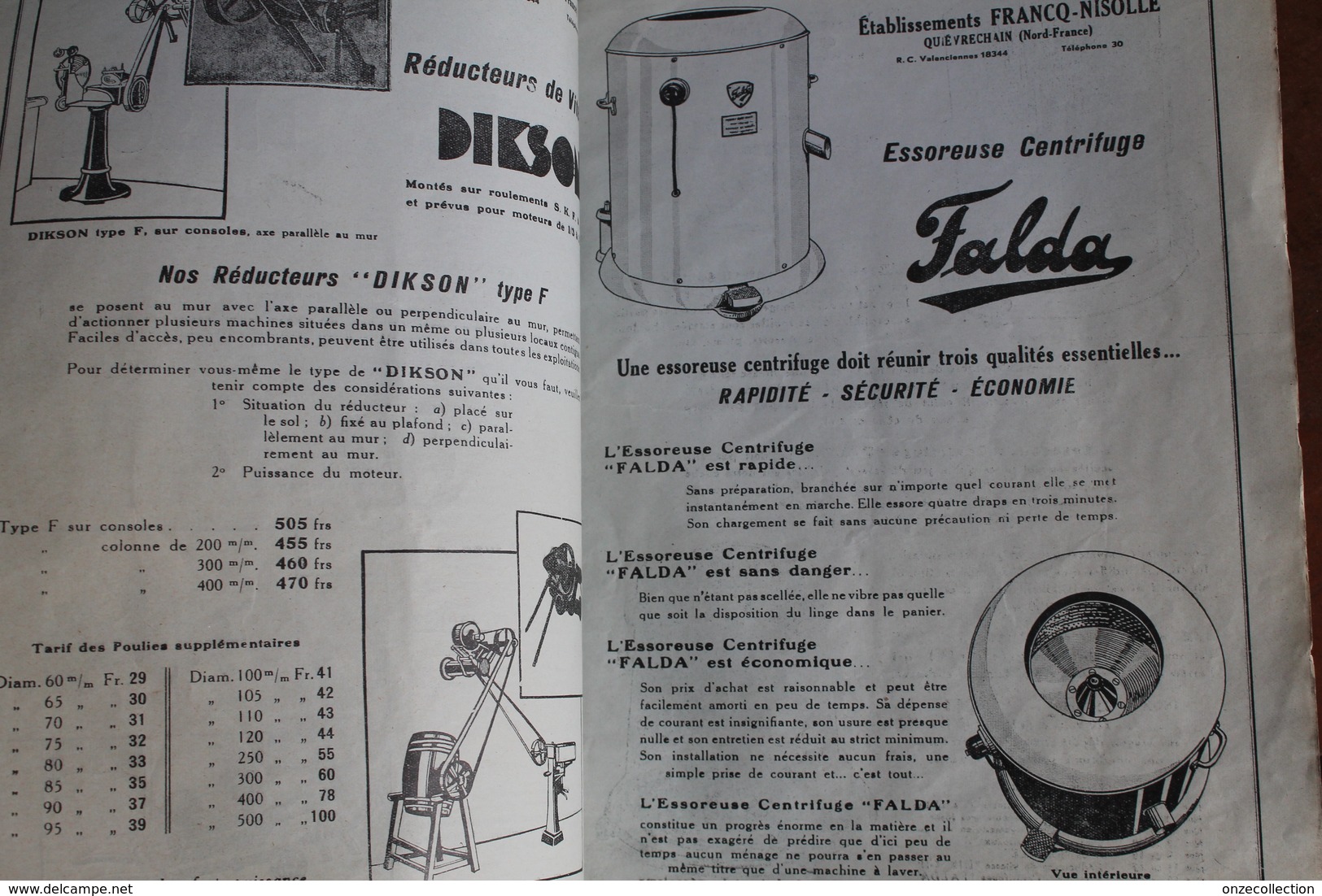 1935     -   QUIEVRECHAIN    -      LAVEUSES  ELECTRIQUES  FRANCQ  NISOLLE     LIVRE  DE  14  PAGES          5 PHOTOS - Advertising