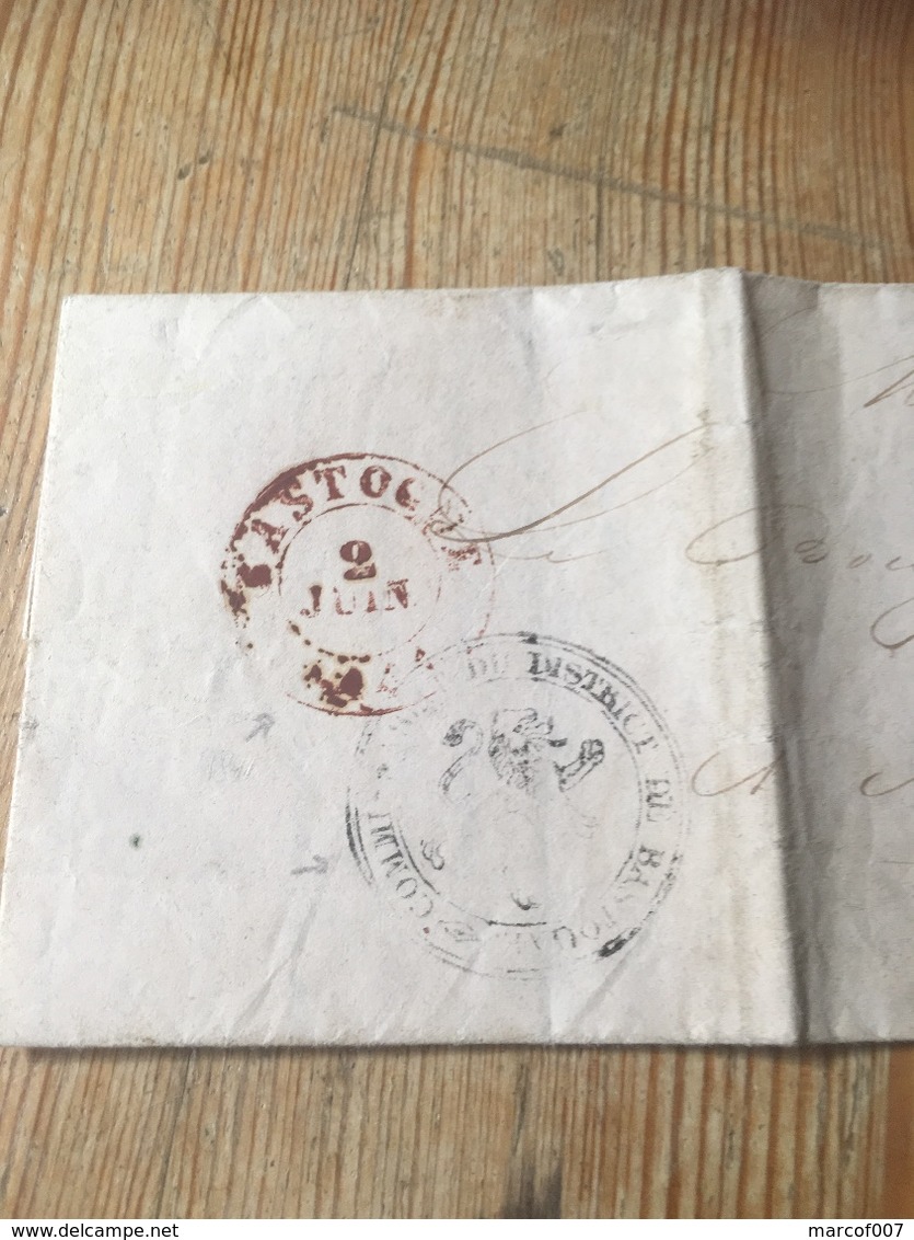 Lettre De Bastogne Pour Mabompré 1841 + Cachet Bastogne A Voir - 1830-1849 (Belgique Indépendante)