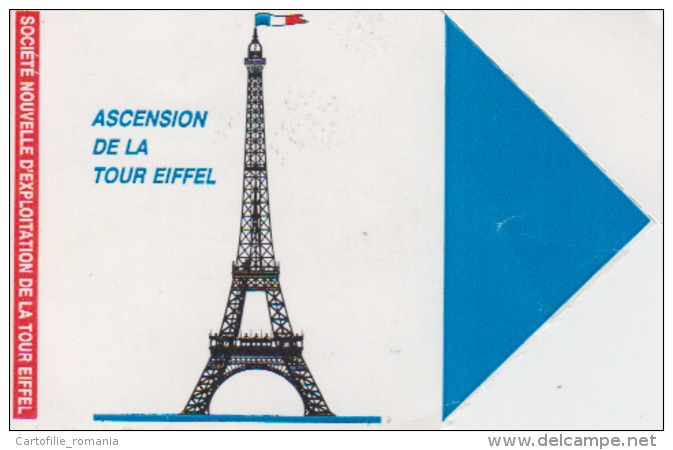 France - Paris - Ascension De La Tour Eiffel, Entry Ticket - Eintrittskarten