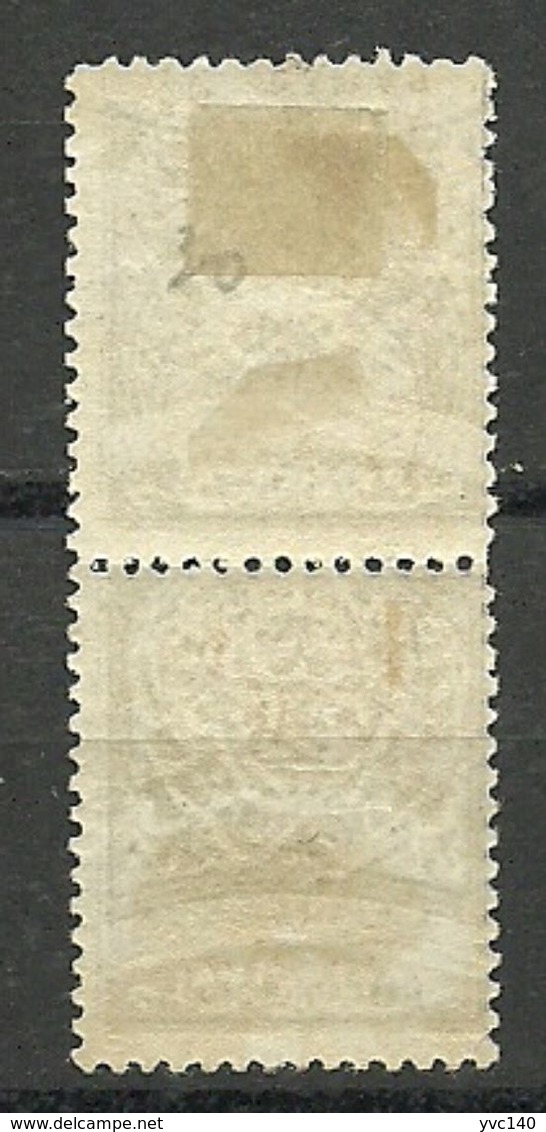 Turkey; 1876 Crescent Stamp 10 P. "Tete-Beche" RRR - Ongebruikt
