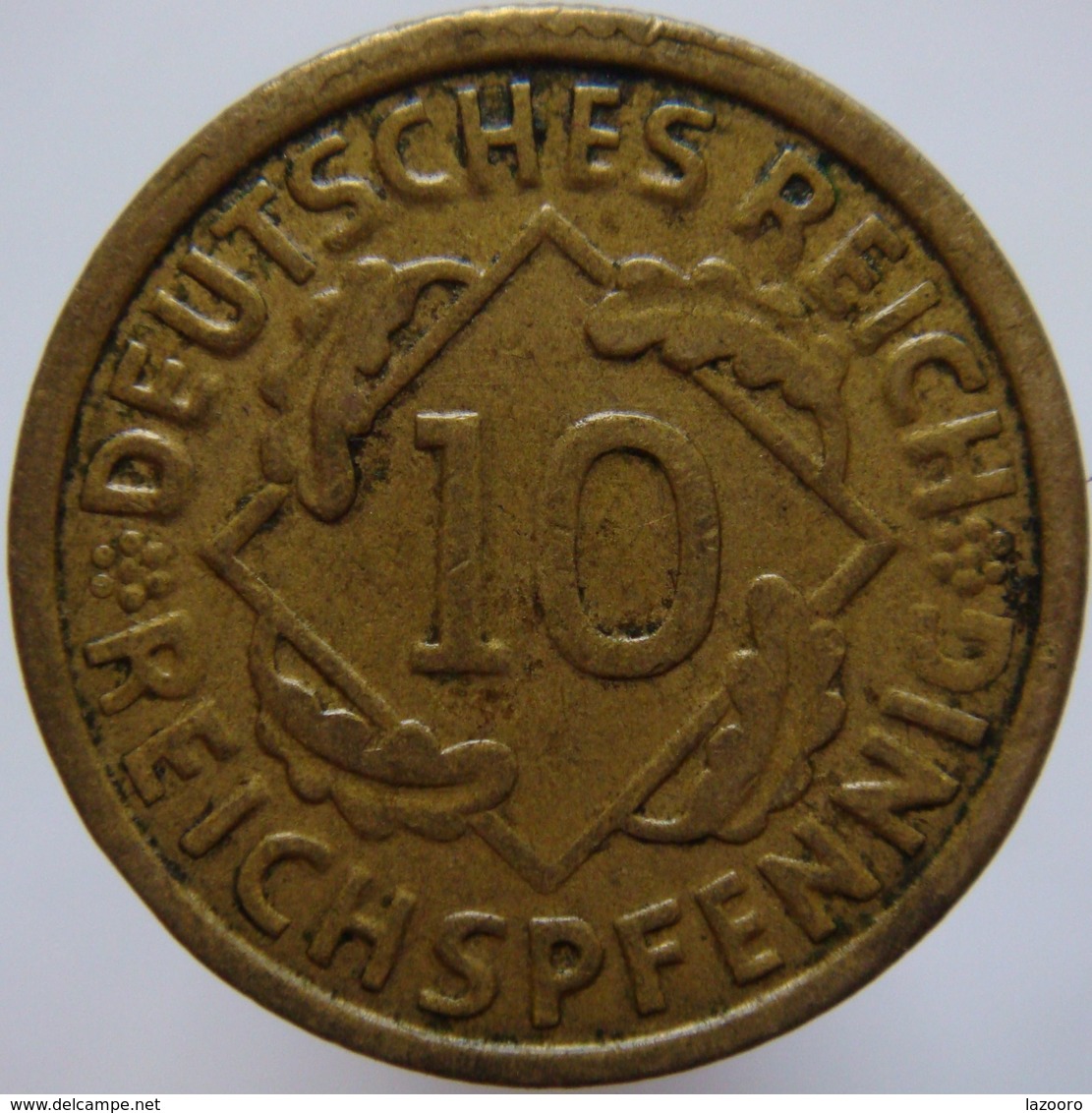 Germany 10 Reichspfennig 1926 G VF - 5 Rentenpfennig & 5 Reichspfennig