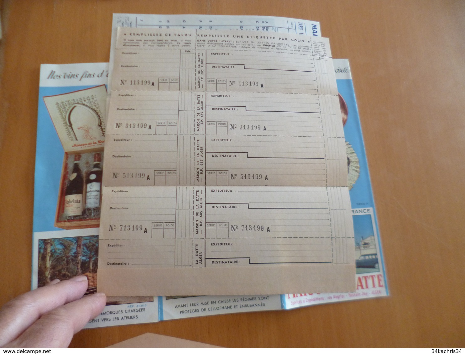 Lettre + Document Publicitaire La Maison De La Datte Alger 1960 - Alimentare