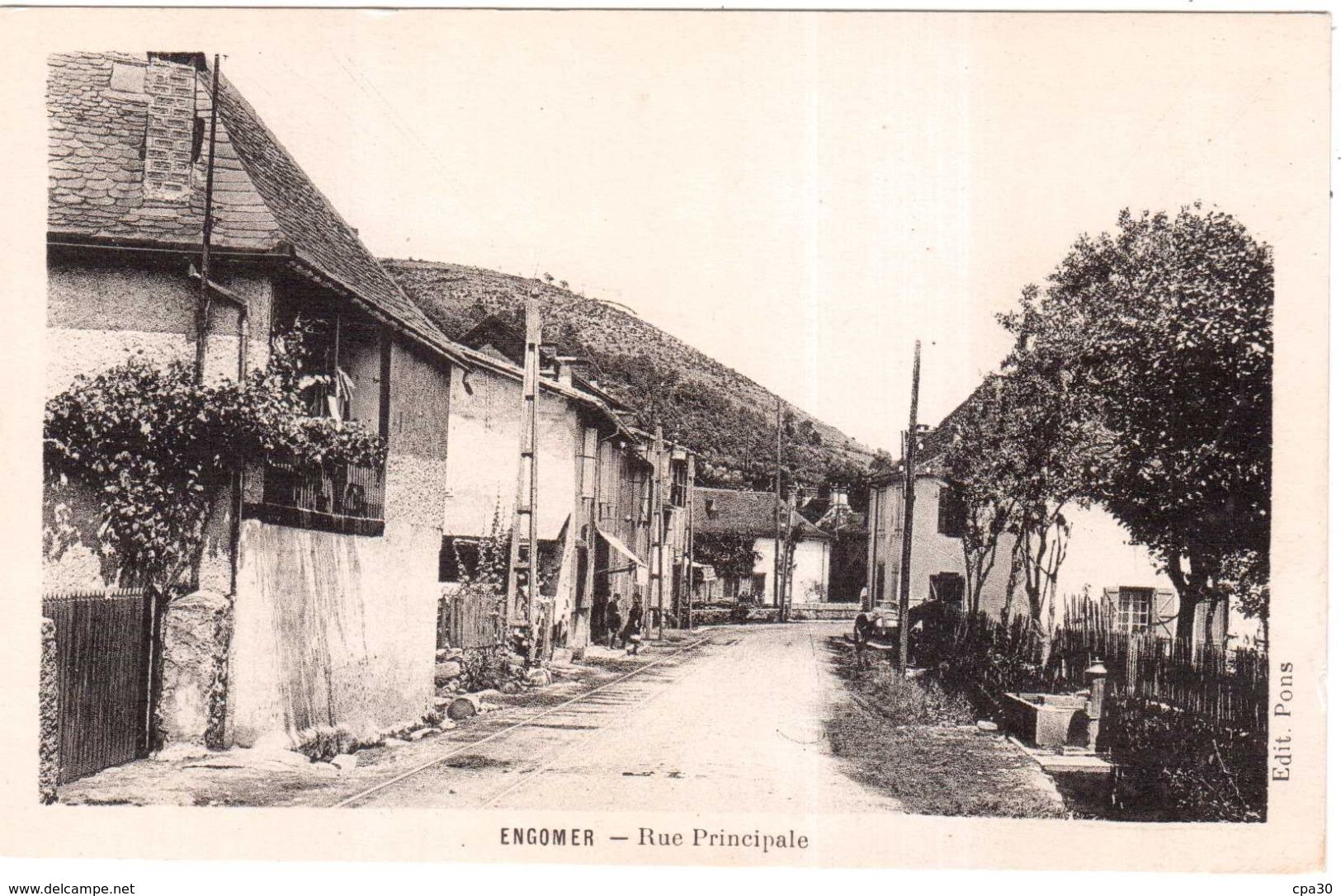 CPA ARIEGE.ENGOMER.RUE PRINCIPALE - Autres & Non Classés