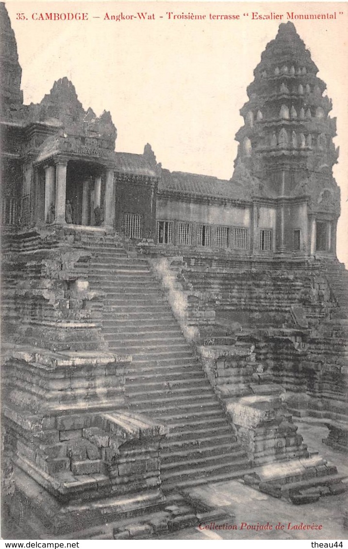 ¤¤  -  CAMBODGE  -  ANGKOR-WAT   -  Troisième Terrasse " Escalier Monumental "  -  ¤¤ - Cambodge