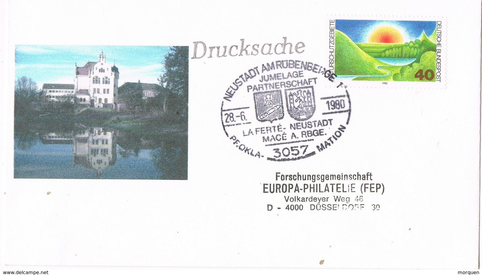 28009. Carta Impresos NEUSTADT Am RUBENSEE (Alemania Federal) 1980 - Cartas & Documentos