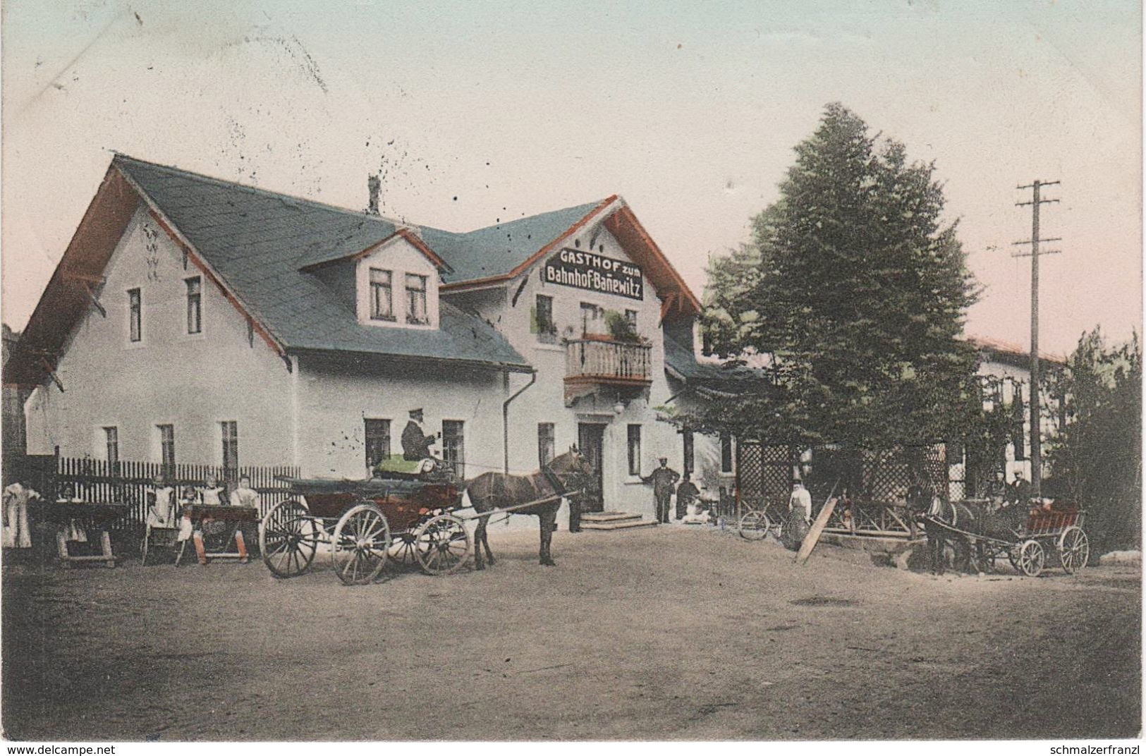 AK Bannewitz Gasthof Bahnhof Windbergbahn A Goldene Höhe Boderitz Cunnersdorf Welschhufe Hänichen Possendorf Dresden - Bannewitz