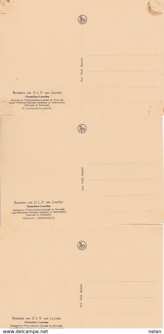 LOTTO 11 CARTOLINE --BROEDERS VAN O.L.V. VAN LOURDES-OOSTAKKER-LOURDES-ERN.THILL,BRUSSEL(NELS) - Educazione, Scuole E Università