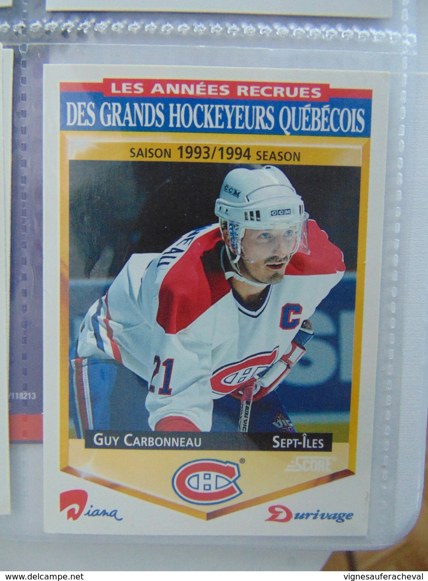 Cartes Hockey Promo Pain Durivage /Les Grands Hockeyeurs Québécois 1993  #9 - Catalogues