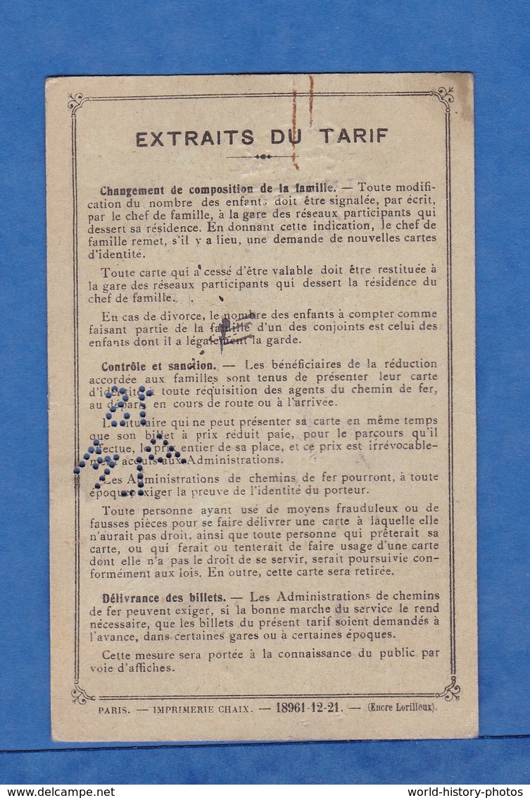 Carte D'identité Chemin De Fer Alsace Lorraine EST Midi Nord PLM ... - 1924 - Claude Wormser Paris Train - Other & Unclassified