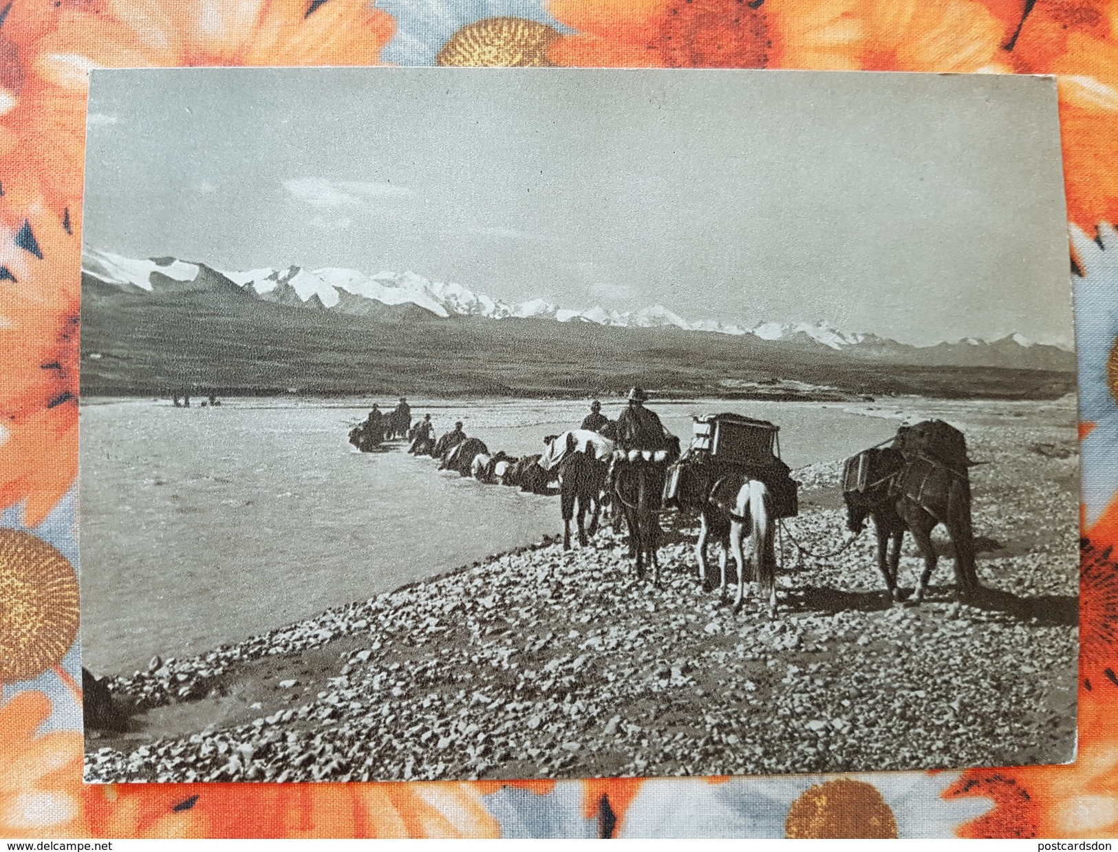 Kyrgyzstan. Tian Shan Mountains. Saryd&#x17C;az River  - Old USSR Postcard 1956 - Kyrgyzstan