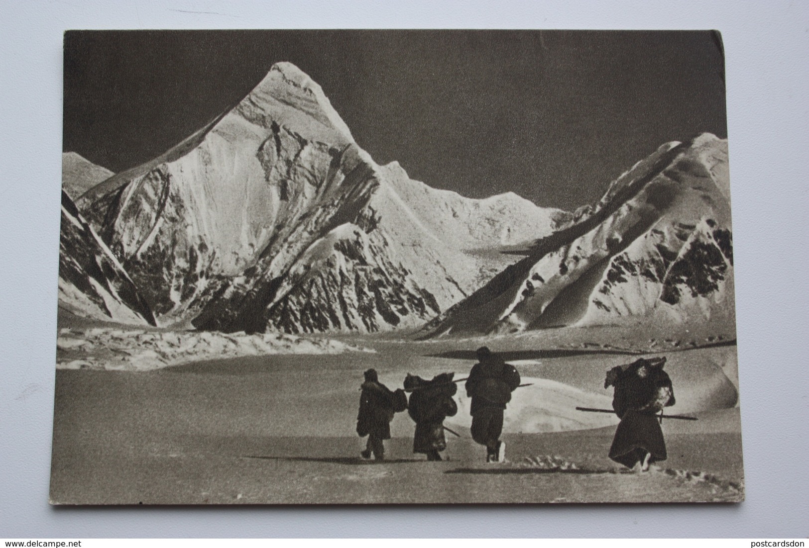 Kyrgyzstan. Tian Shan Mountains. Khan Tengri  - Old USSR Postcard 1956 - Mountaineering ALPINISM - Kirghizistan