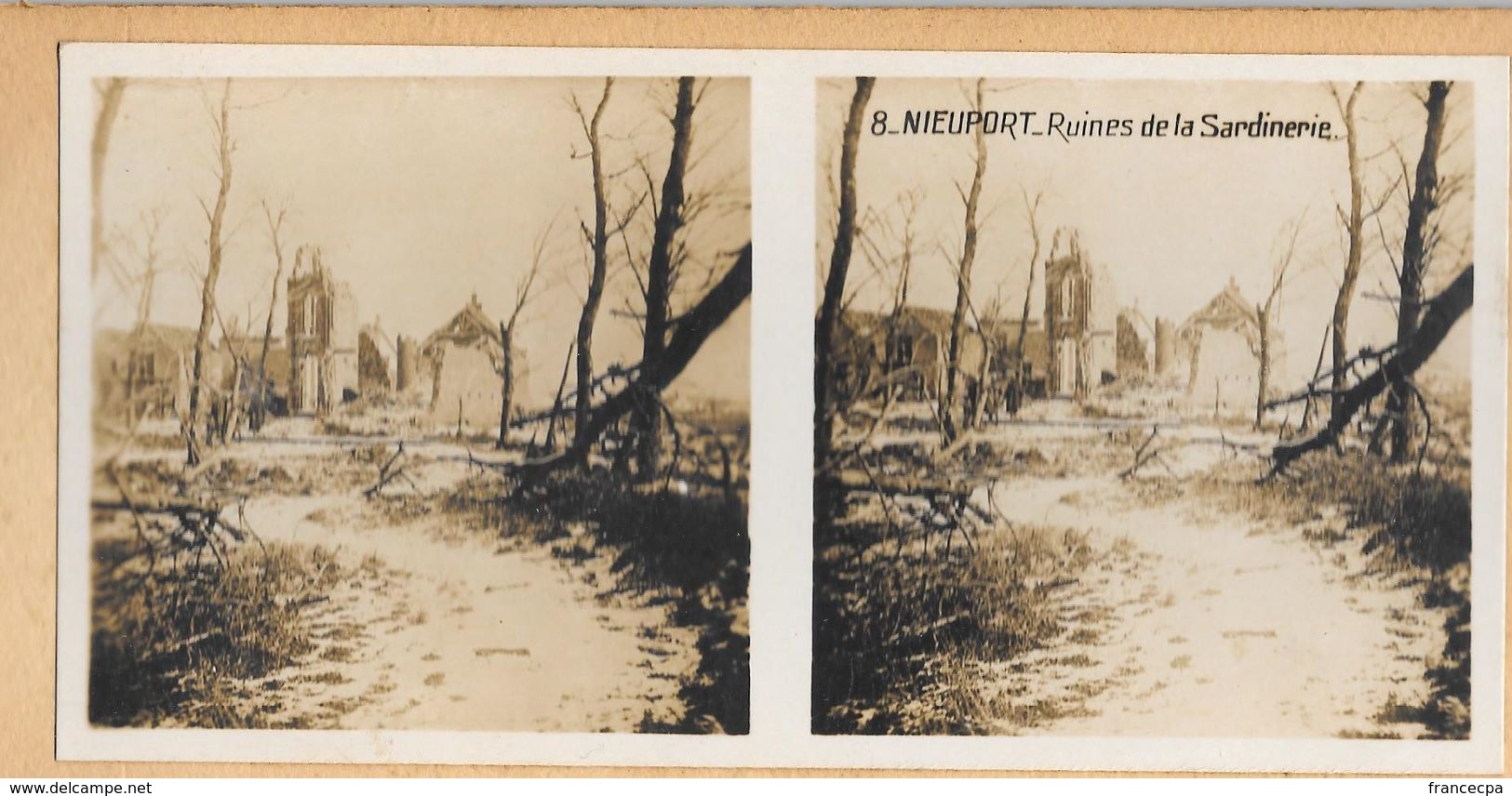 008 - GUERRE 1914-1918 - BELGIQUE - NIEUPORT - Ruines De La Sardinerie - Nieuwpoort