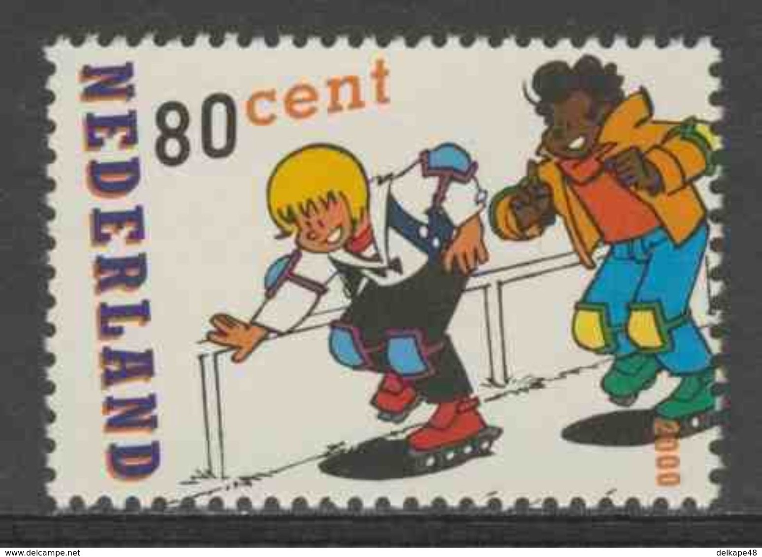 Nederland Netherlands Pays Bas 2000 Mi 1817 ** Roller Skating / Skates – Sjors And Sjimmie - Comic Strip Characters - Skateboard