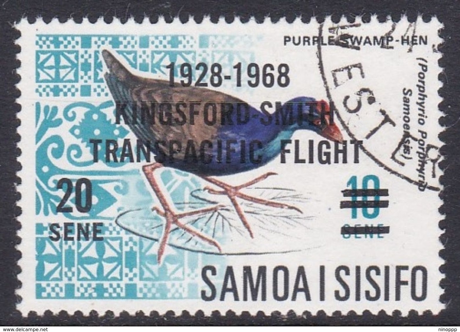 Samoa SG 305 1968 40th Anniversary Of Kingsford Smith Flight, Used - Samoa