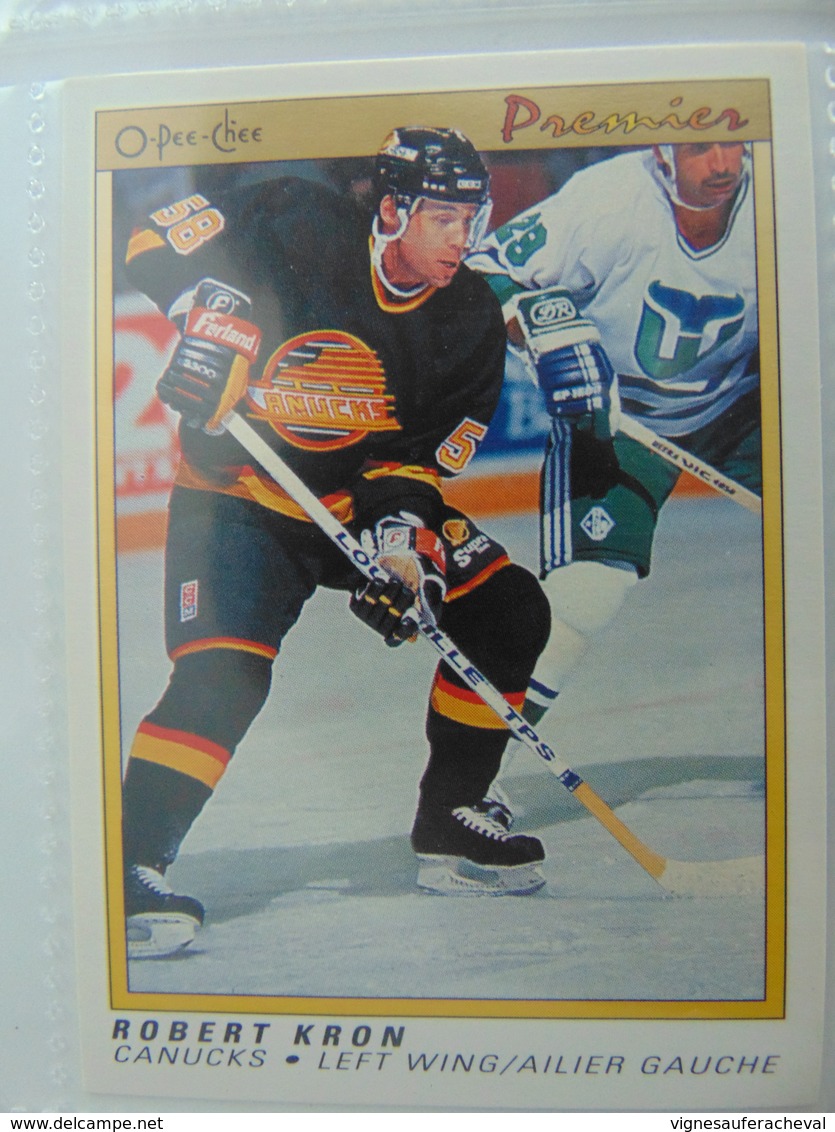 Cartes Hockey Premier O Pee Chee 1991 #52  Robert Kron - Catálogos