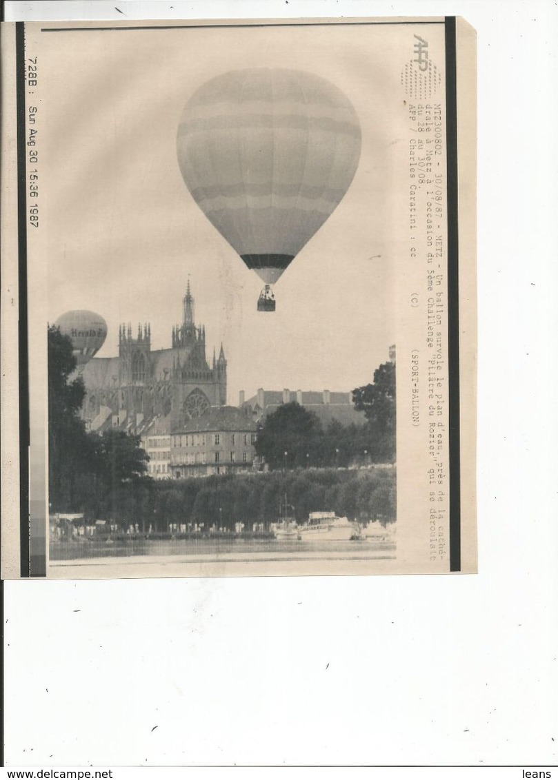 AFP  (telex)  MONTGOLFIERE A METZ 1987 - Collections