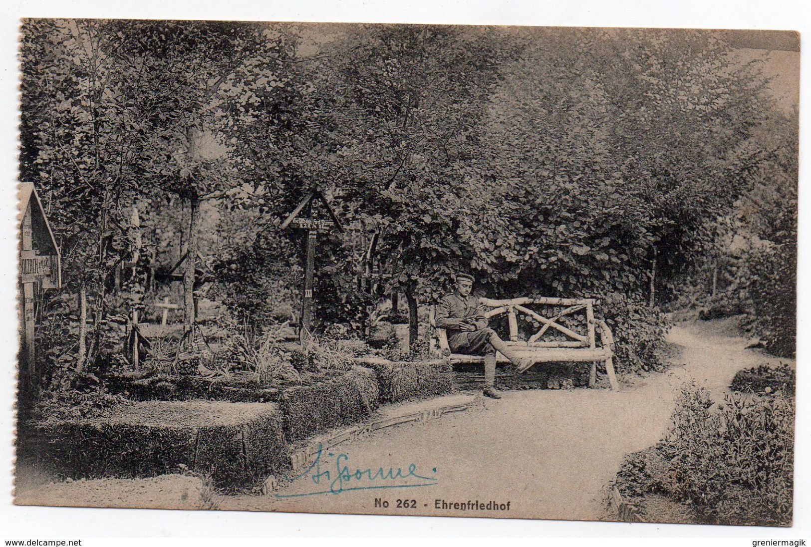 Cpa 02 Sissonne (Aisne) Ehrenfriedhof (Carte Allemande - Cimetière D'honneur) - Sissonne