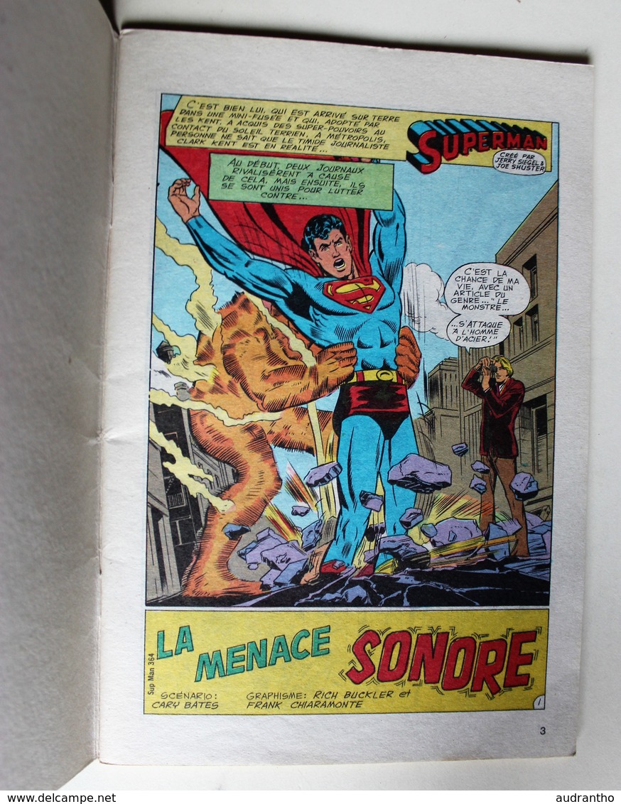 Livre 1982 BD Poche SUPERMAN Avec Superboy N°60 DC Comics La Menace Sonore - Superman