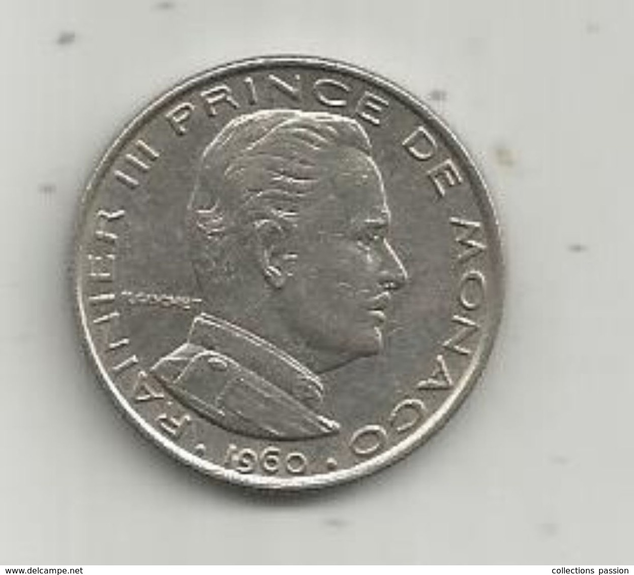 Monnaie , MONACO , 1 Franc  ,  RAINIER III , 2 Scans , 1960 - 1922-1949 Luigi II