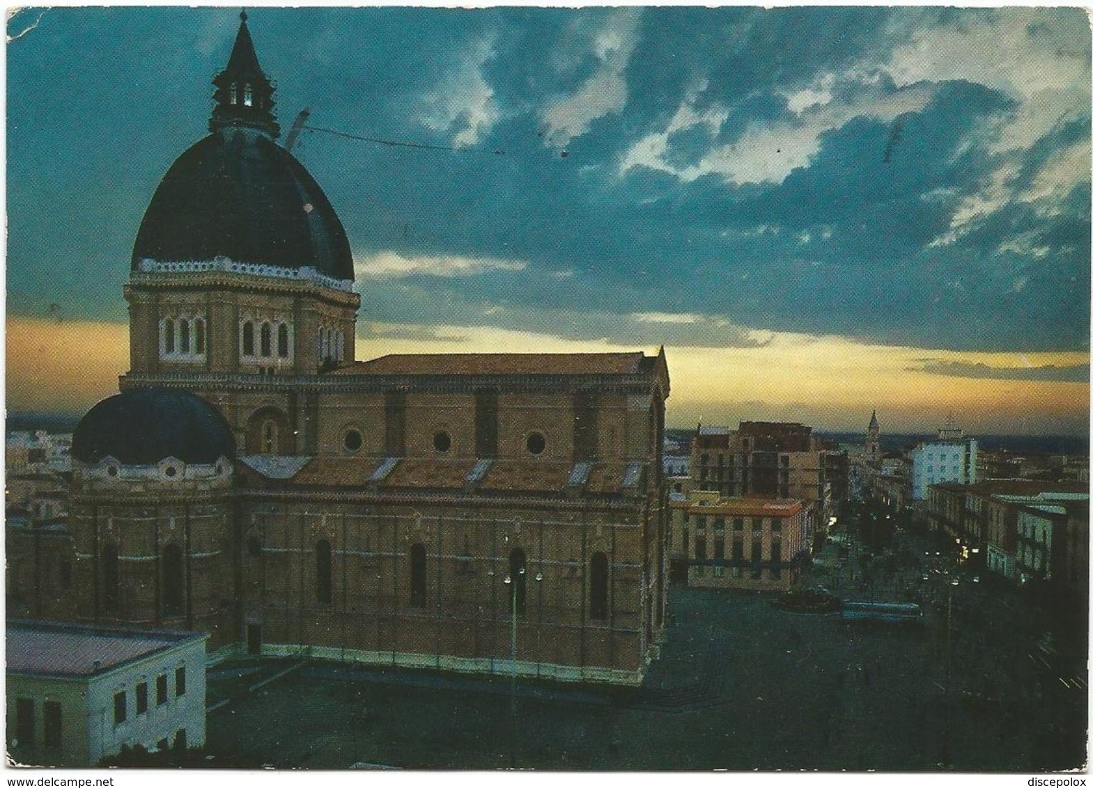 X1272 Cerignola (Foggia) - Il Duomo - Panorama Notturno Notte Nuit Night Nacht Noche / Viaggiata 1970 - Cerignola