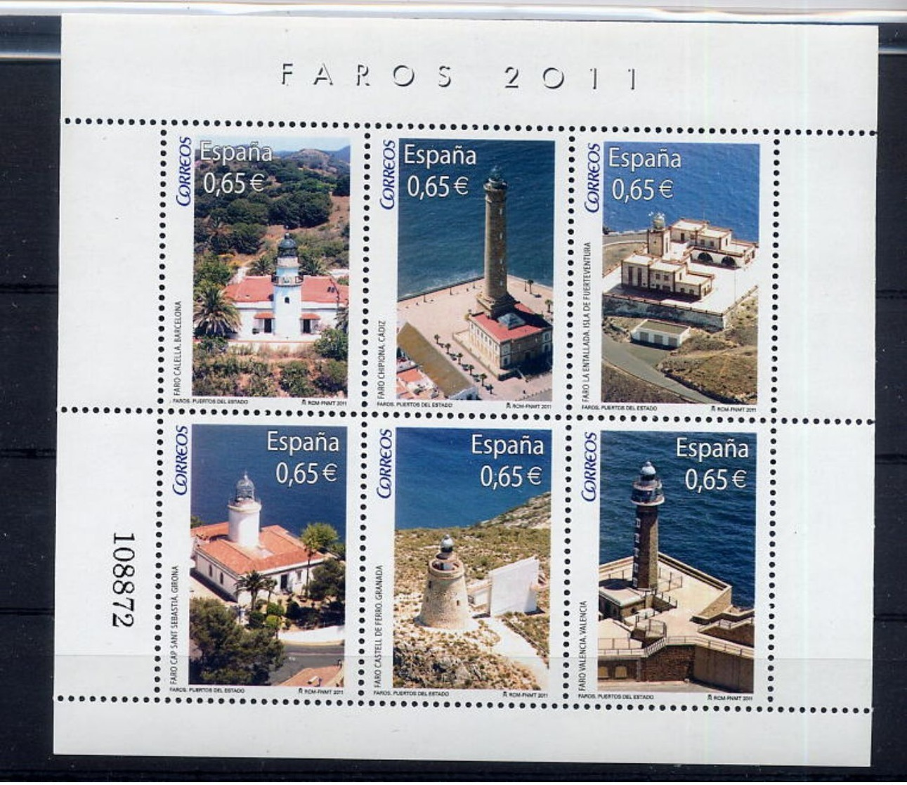 2011 España. Hojita Faros - Spain  Minisheet Lighthouses MNH - Ungebraucht