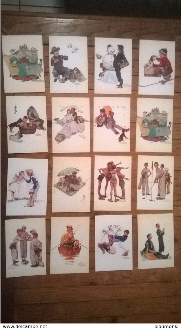 Lot De 16 Cartes Postales Norman ROCKWELL / 1 - Peintures & Tableaux