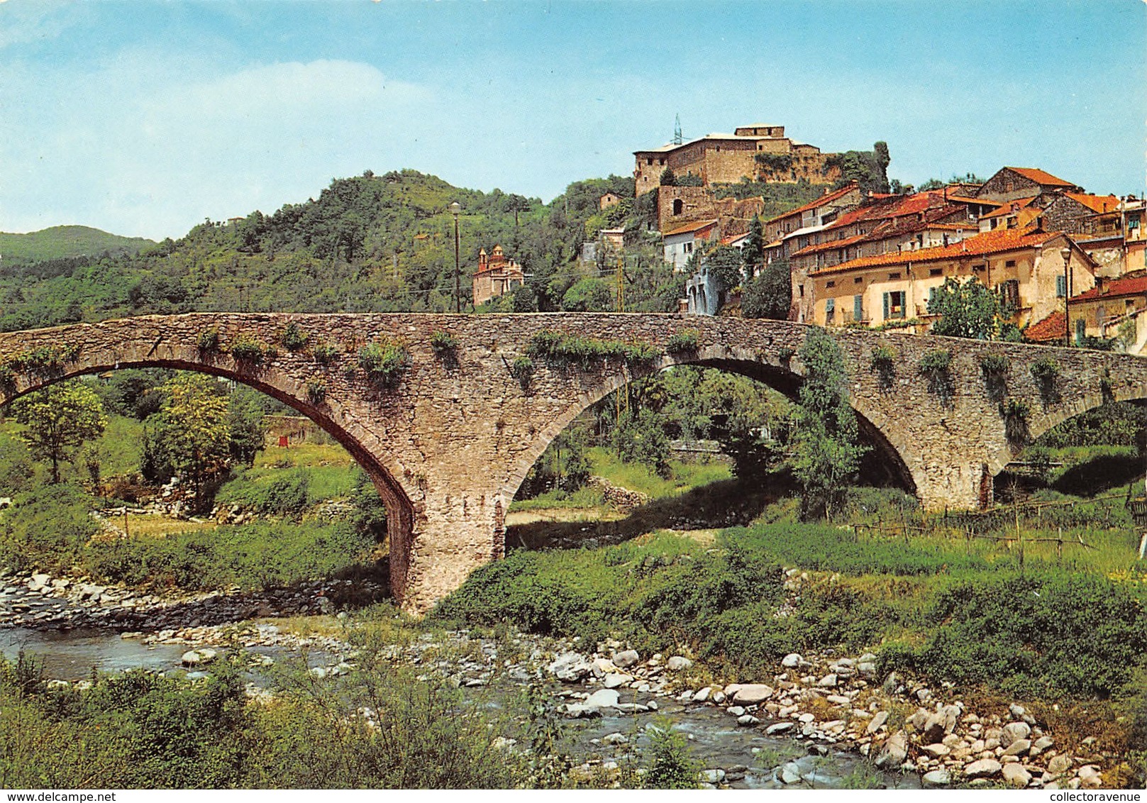 Cartolina Lunigiana Pontremoli Ponte Sul T. Verde E Castello Del Piagnaro  (Massa) - Massa