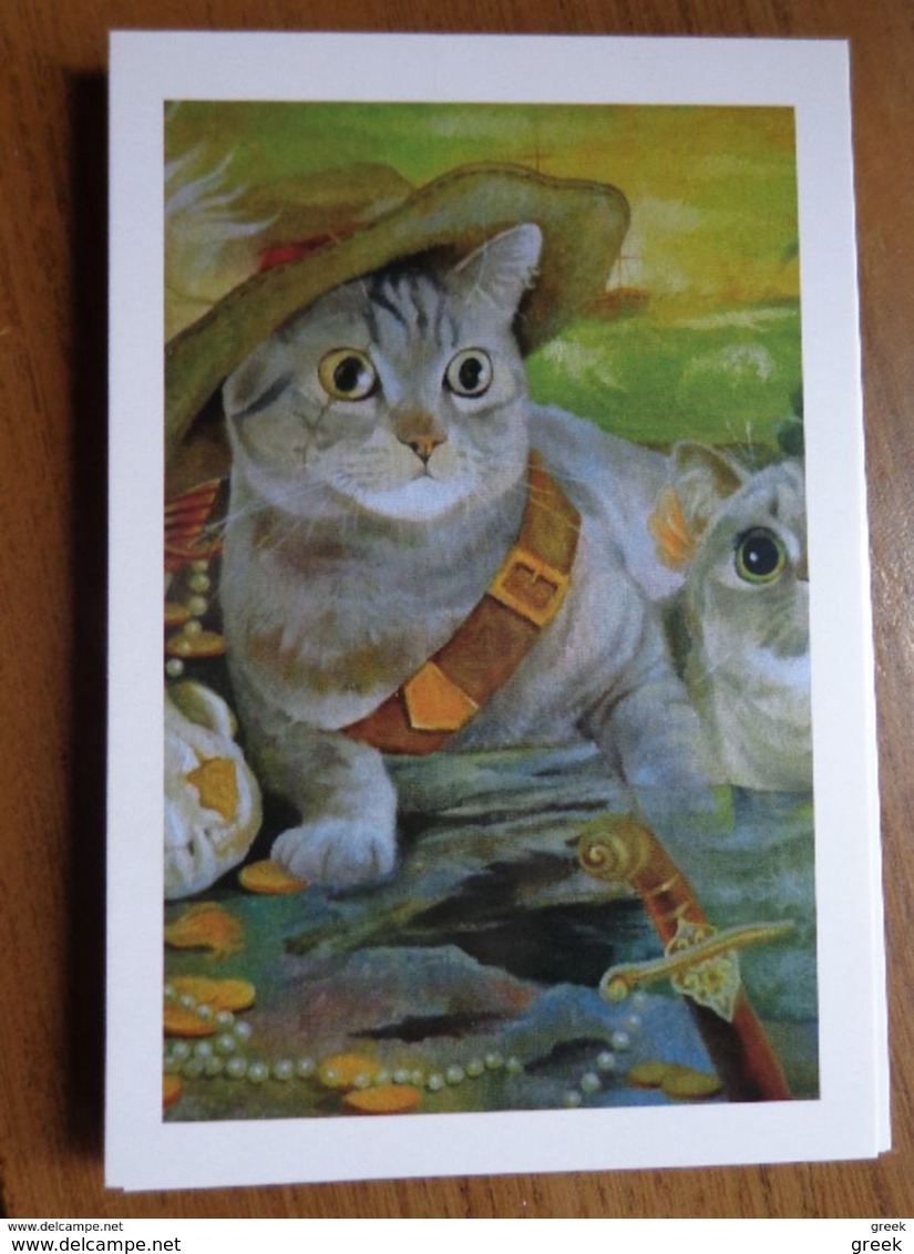 12 Cards With Funny Cats - 12 Leuke Poezenkaarten (onbeschreven, Unwritten, See Pictures) - 5 - 99 Postcards