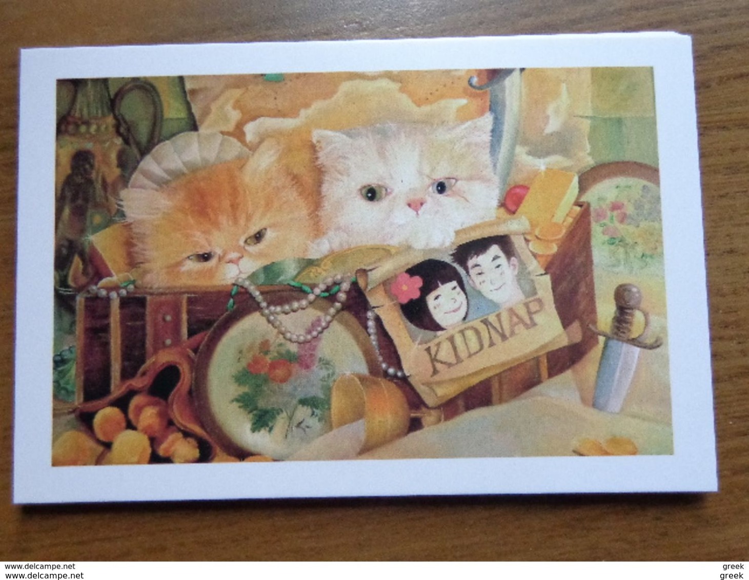 12 cards with Funny Cats - 12 leuke poezenkaarten (onbeschreven, unwritten, see pictures)
