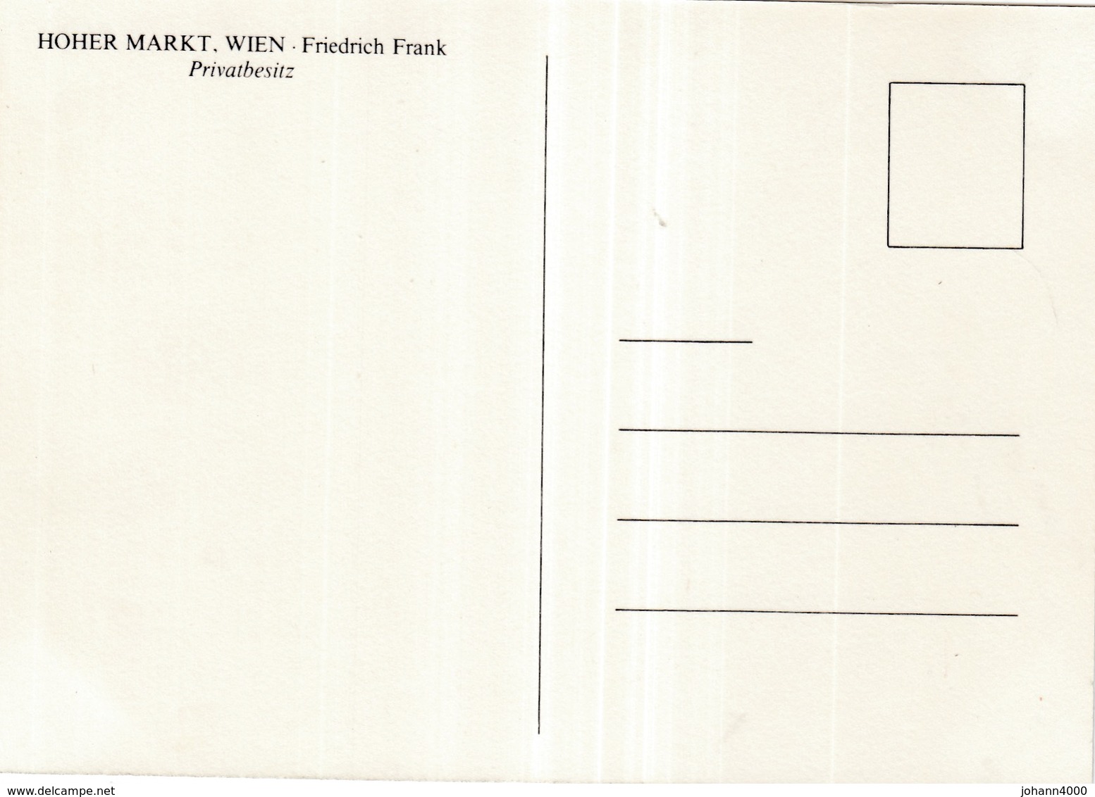 Wien, Hoher Markt,Friedrich Frank Privatbesitz - Grinzing