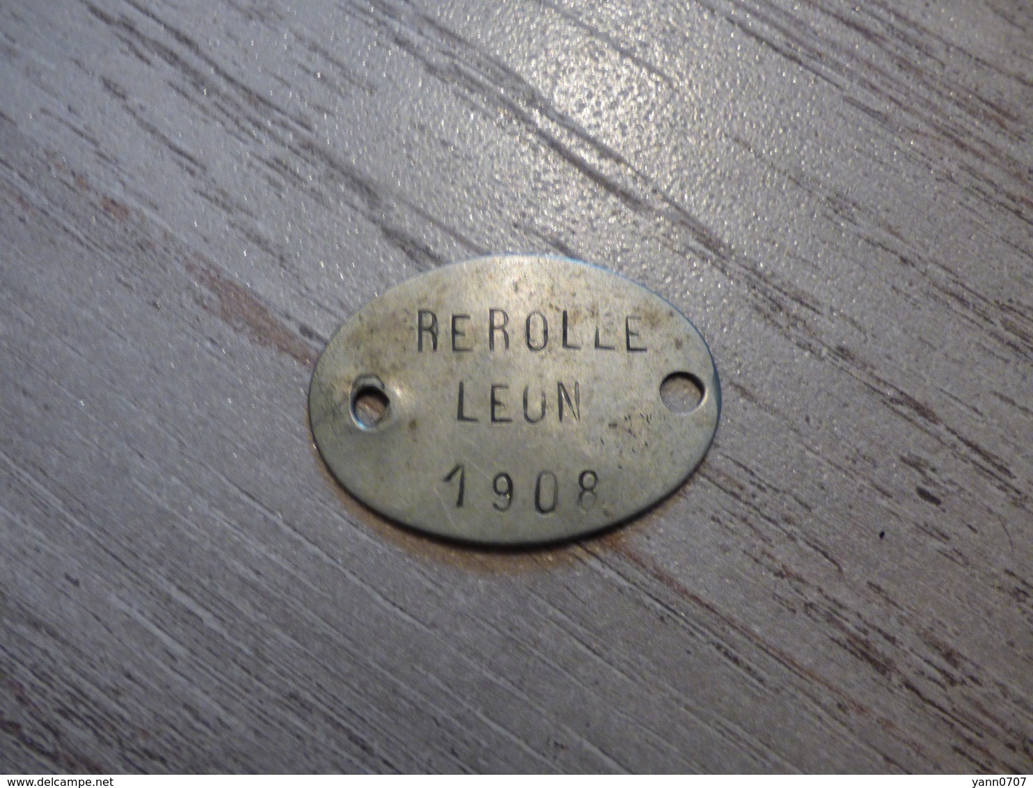 Plaque D'identité De REROLLE Léon, Gendarme 14-18 - 1914-18