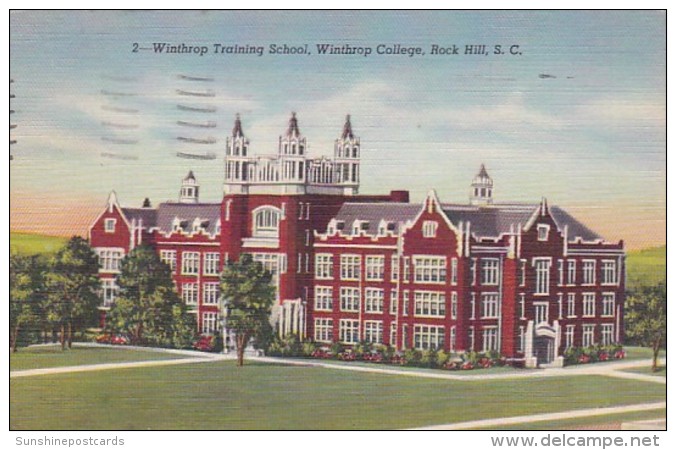 South Carolina Rock Hill Winthrop Training School Winthrop College 1951 Curteich - Rock Hill