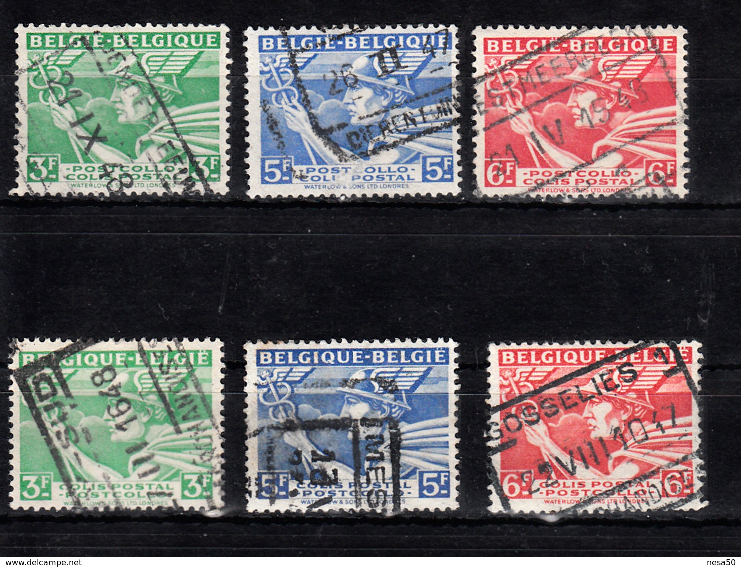 Train, Eisenbahn, Locomotive, Railway: Belgie Spoorwegzegels - Postpakket; 1945 Nr SP 288-290 + Serie A 288 - 290 - Trains