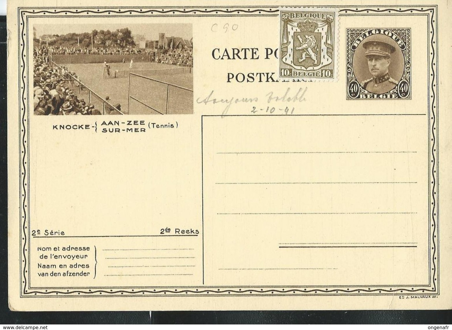 Carte Neuve N° 10.15.  Knocke Sur Mer  (Tennis) - Cartes Postales Illustrées (1971-2014) [BK]