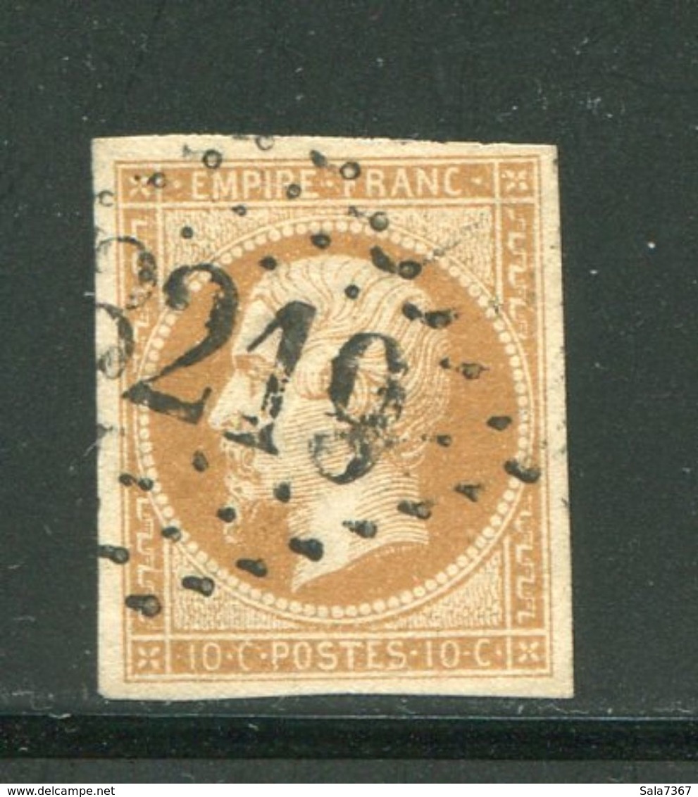 Y&T N°13B- Gros Chiffre 3219 - 1853-1860 Napoléon III