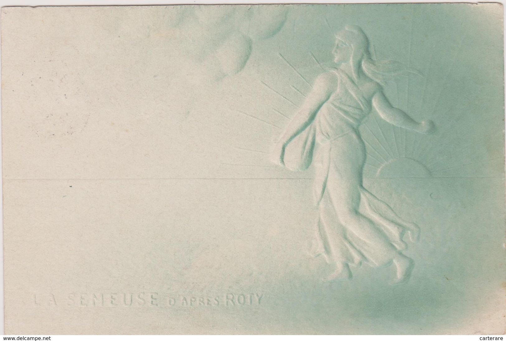Cpa,1904,la Semeuse De Piel,d'aprés Oscar Roty,graveur,en Relief,symbole  République De La FRANCE,iconographie Marianne - Monnaies (représentations)