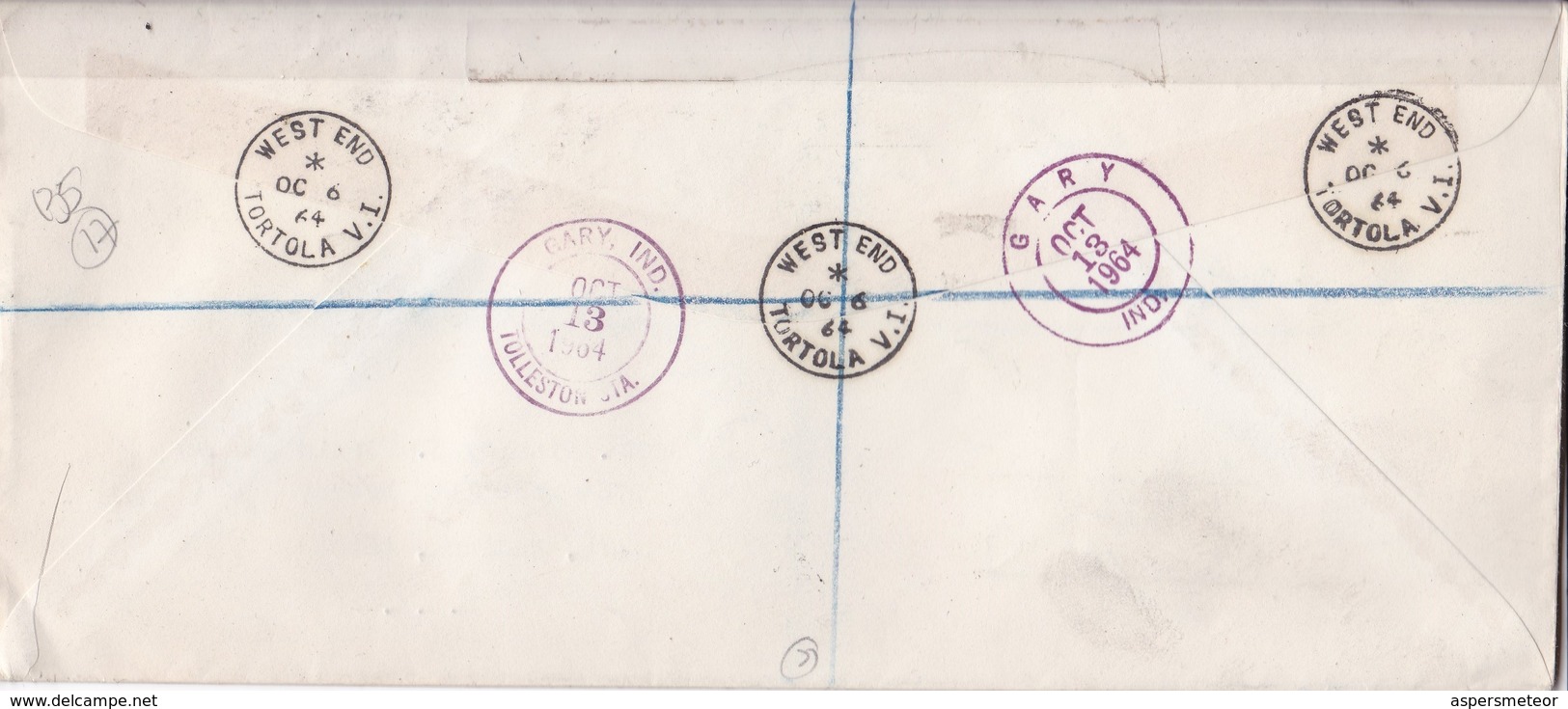 VIRGIN ISLAND. BORD DU PLAQUE. AIRMAIL RECOMMANDE-TBE-BLEUP - Britse Maagdeneilanden