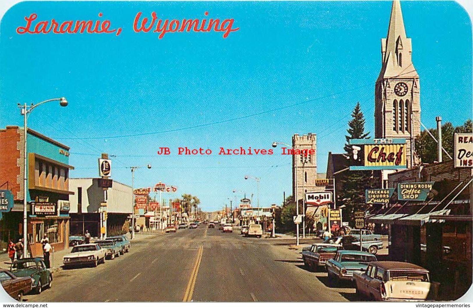 279127-Wyoming, Laramie, Third Street, Looking North, Business District, 60s Cars, Sanborn By Dexter Press No 20282-C - Laramie