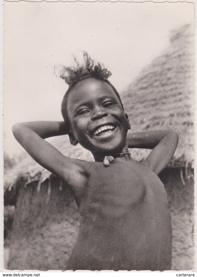 NORD DU CAMEROUN, Air Joyeuse Petite Guidar,enfant Heureux Et Maigre,rare,afrique,CARTE PHOTO - Cameroon