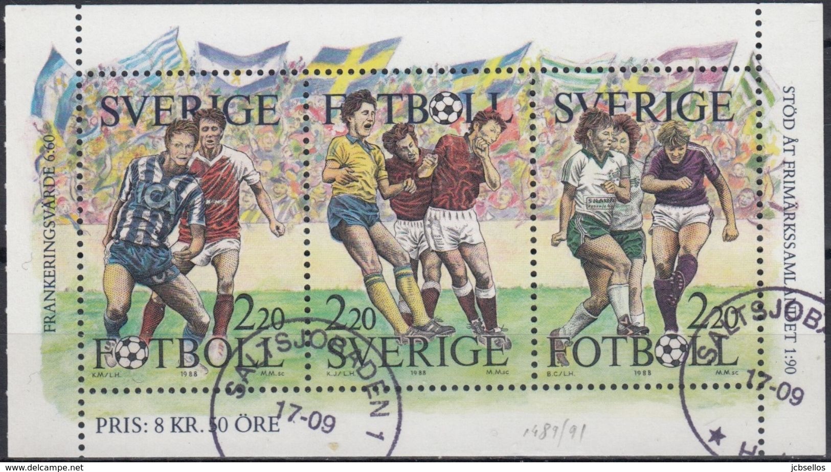 SUECIA 1988 Nº HB-16 USADO - Blocs-feuillets