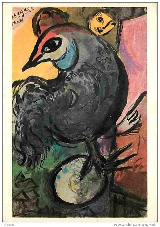 Art - Peinture - Marc Chagall - The Cock - Le Coq - Voir Scans Recto-Verso - Peintures & Tableaux