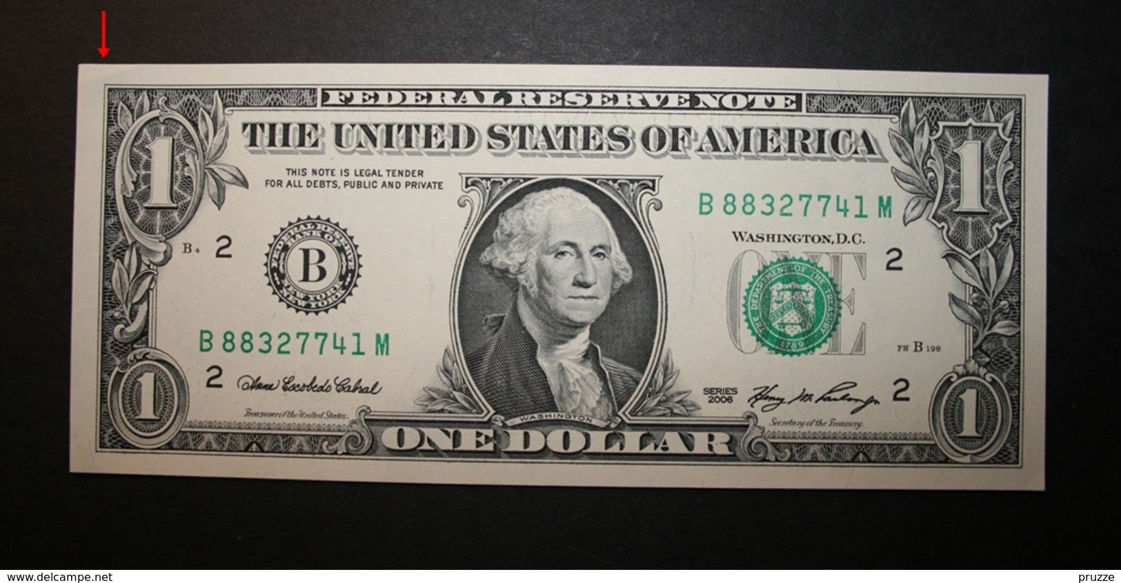 USA 2006, Federal Reserve Note, 1 $, One Dollar, B = New York, UNC -, Erhaltung I - - Bilglietti Della Riserva Federale (1928-...)