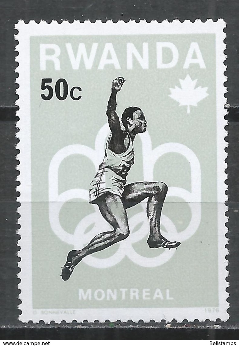 Rwanda 1976. Scott #740 (MNH) Olympic Games Montréal, Long Jump - Neufs