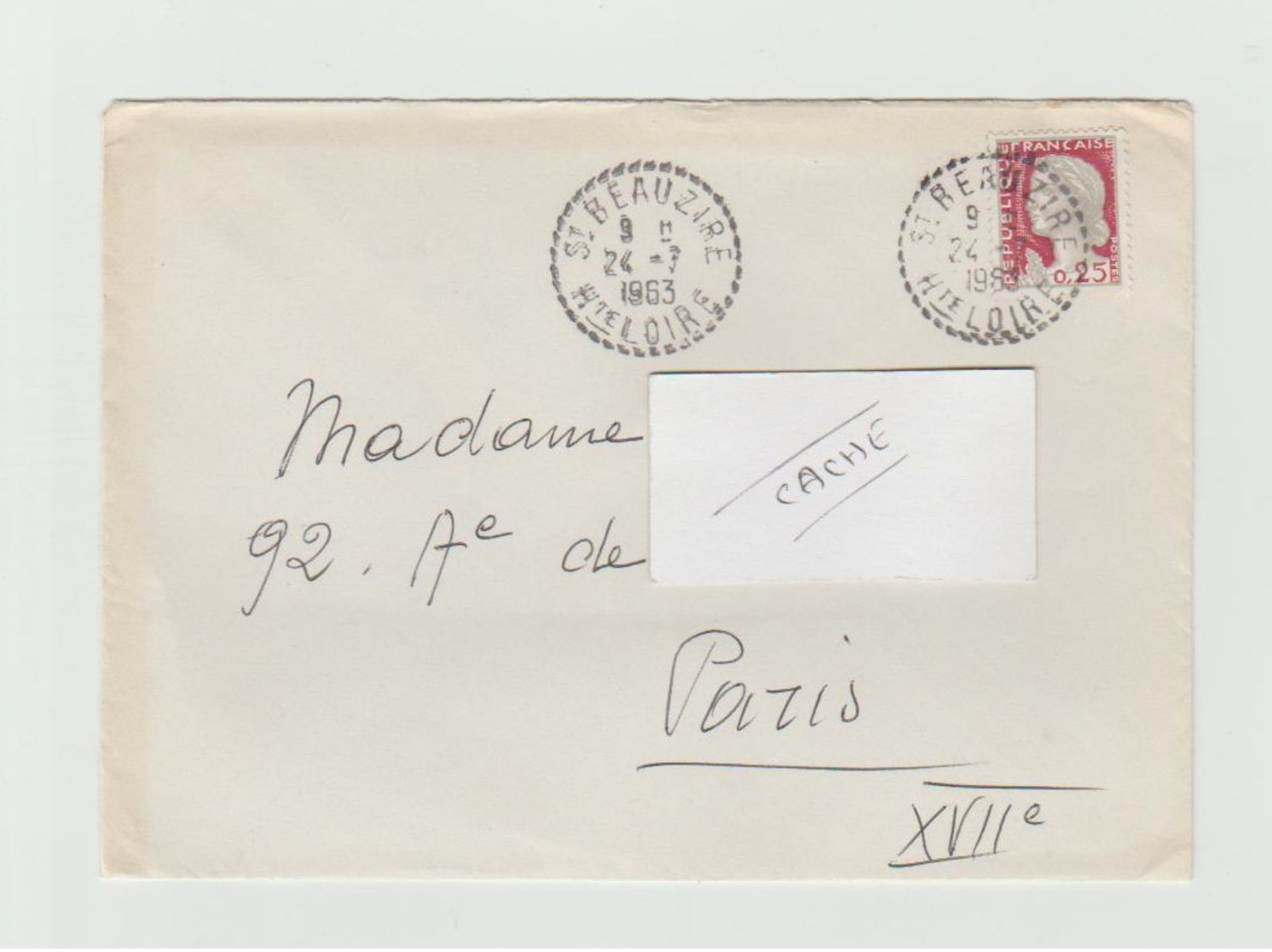 LSC 1963 - Cachet Perlé - ST BEAUZIRE  (Haute Loire) - 1961-....