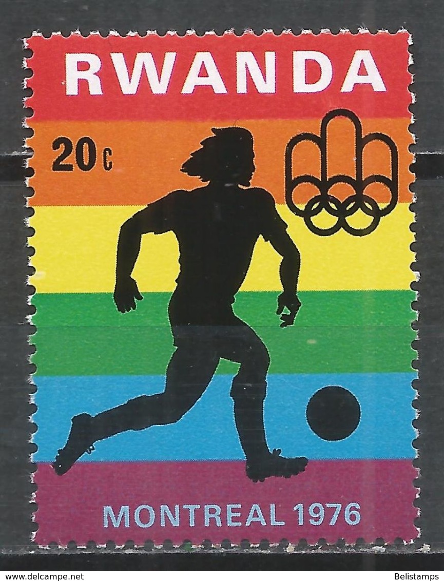 Rwanda 1976. Scott #762 (MNH) Olympic Games Montreal, Soccer - Neufs