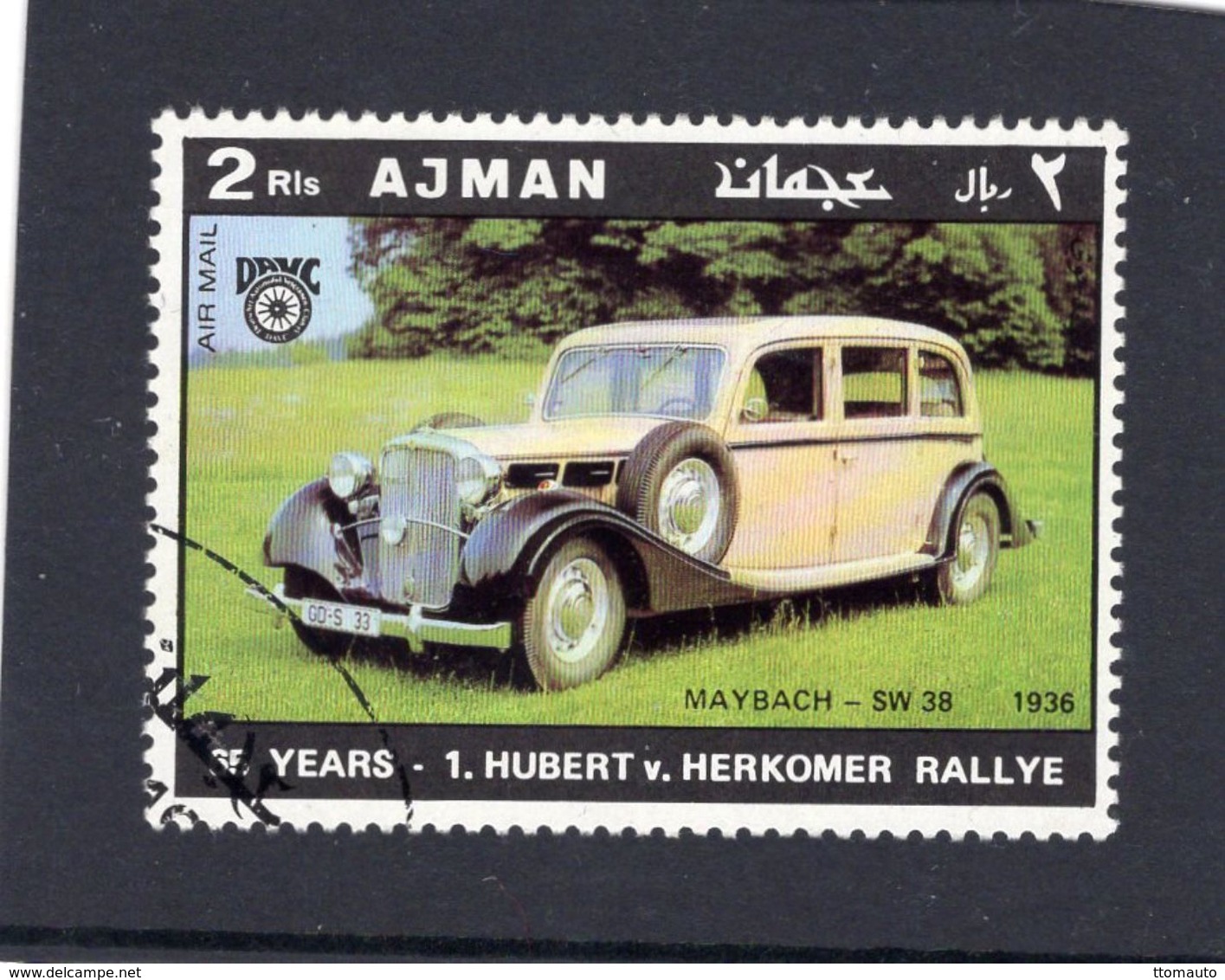 Ajman  -  Maybach SW38  -  1936  -  Hubert Von Herkomer Rallye  -  1v Obl. - Voitures